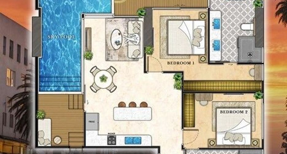 For sale 2 bedrooms condo in Bang Lamung, Chonburi