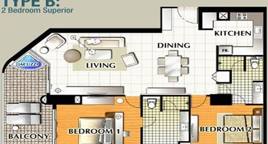 For sale 2 bedrooms condo in Bang Lamung, Chonburi