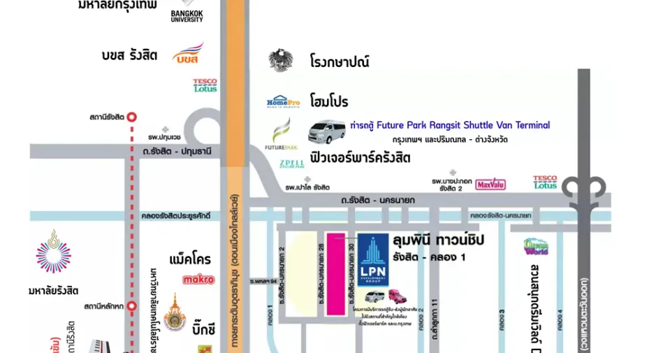 For rent 1 bed condo in Thanyaburi, Pathum Thani
