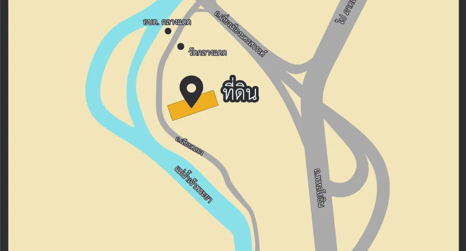 For sale land in Krok Phra, Nakhon Sawan
