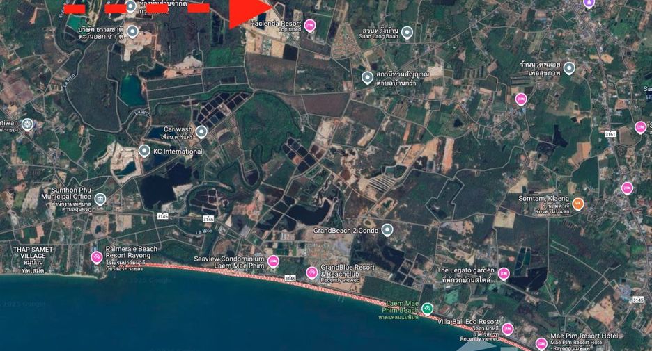 À vendre terrain à Klaeng, Rayong