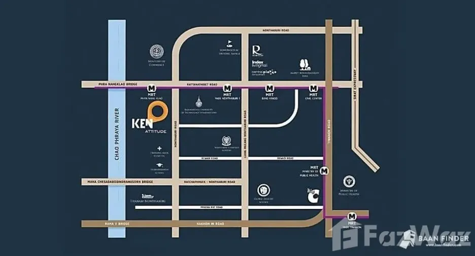 For rent 1 bed condo in Mueang Nonthaburi, Nonthaburi