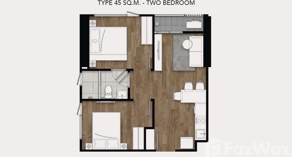 Condo en venta de 2 habitaciones en Phasi Charoen, Bangkok