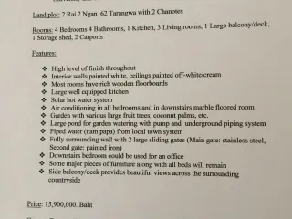 For sale 4 bedrooms villa in Mueang Chiang Rai, Chiang Rai