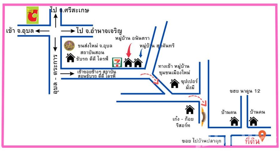For sale land in Mueang Ubon Ratchathani, Ubon Ratchathani