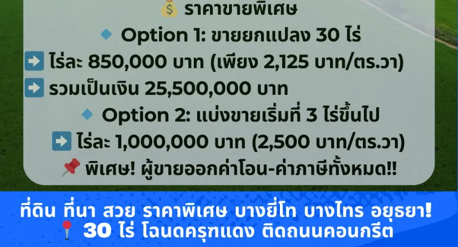 For sale land in Bang Sai, Phra Nakhon Si Ayutthaya