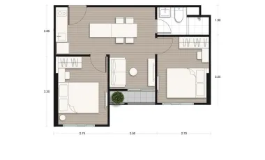 For sale 2 bedrooms condo in Huai Khwang, Bangkok