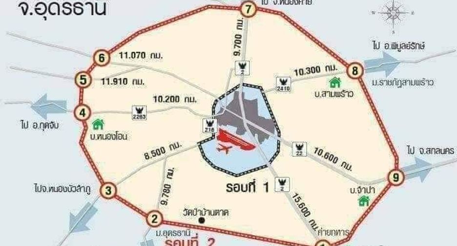 Terreno en venta en Mueang Udon Thani, Udon Thani