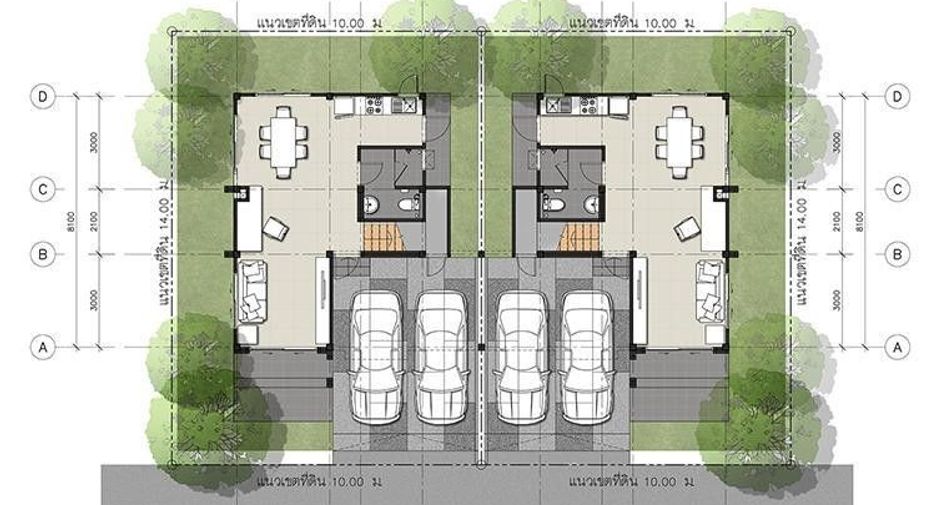 Casa adosada en venta de 3 habitaciones en Phra Nakhon Si Ayutthaya, Phra Nakhon Si Ayutthaya
