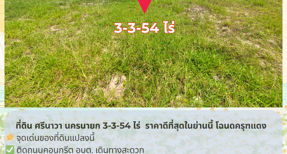 For sale land in Mueang Nakhon Nayok, Nakhon Nayok