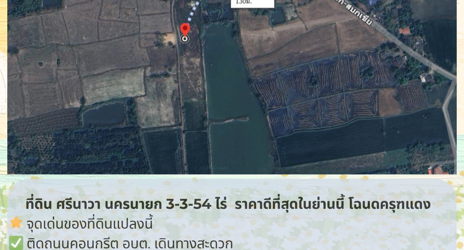 For sale land in Mueang Nakhon Nayok, Nakhon Nayok