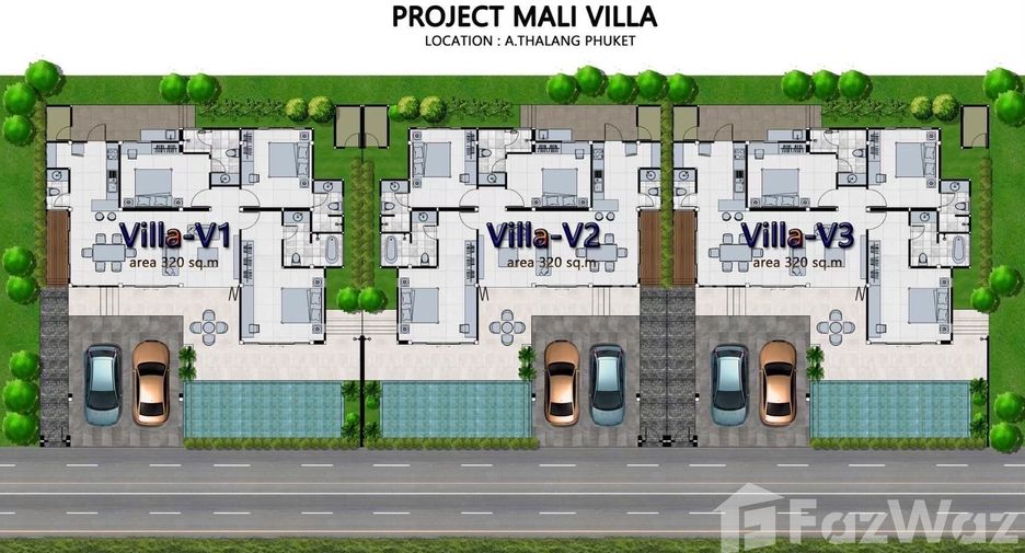 Villa en venta de 3 habitaciones en Thalang, Phuket