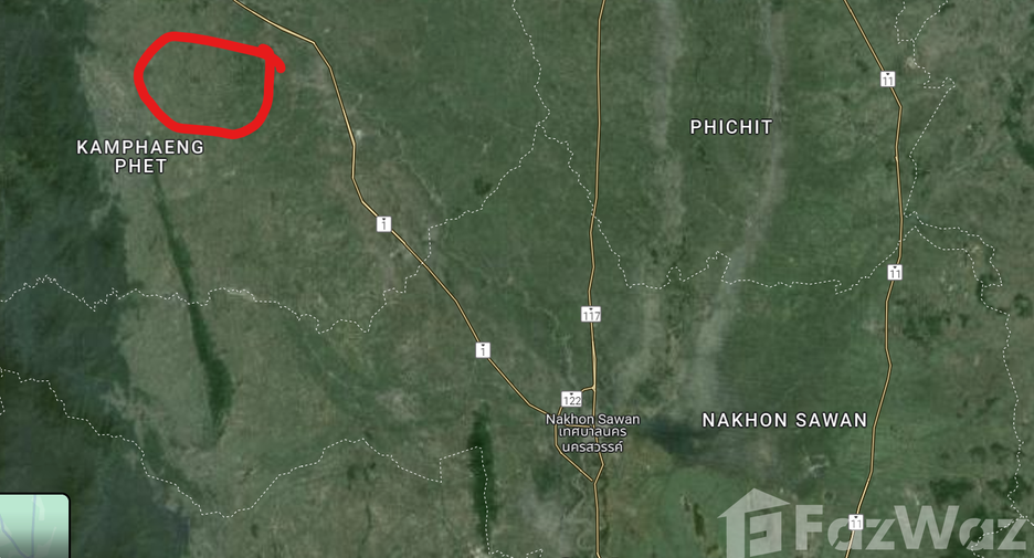 À vendre terrain à Khanu Woralaksaburi, Kamphaeng Phet