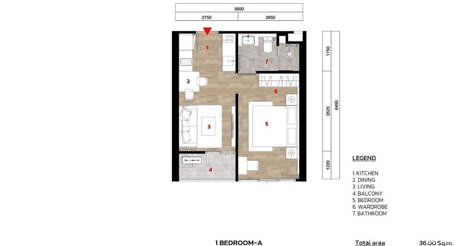 For sale 1 bed condo in Thalang, Phuket