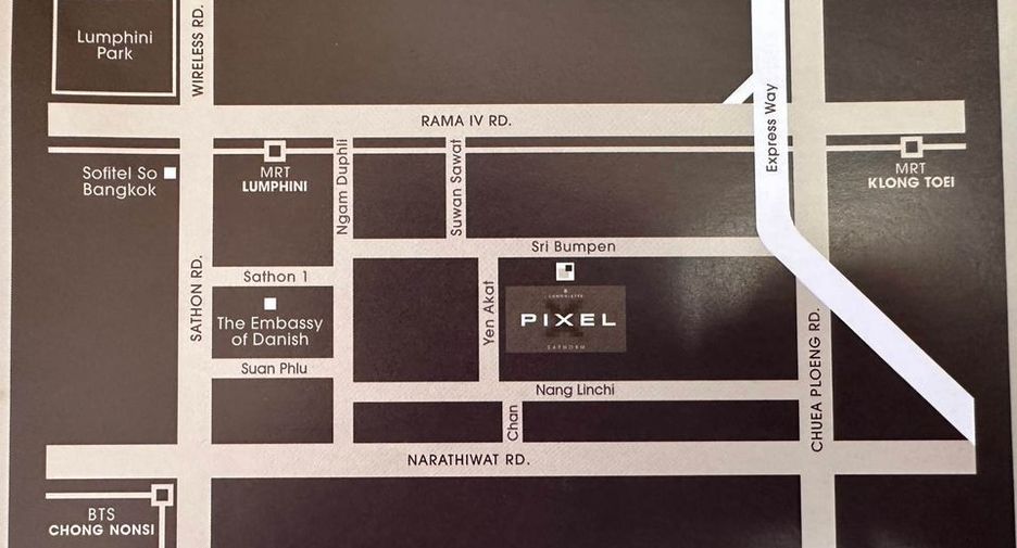Condo en venta de 2 habitaciones en Yan Nawa, Bangkok