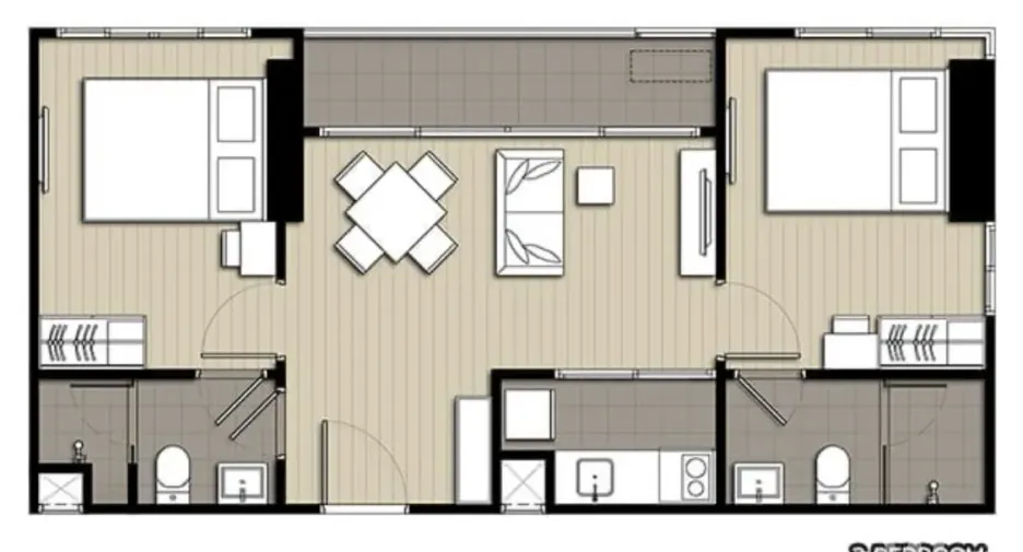 Condo en venta de 2 habitaciones en Bang Na, Bangkok