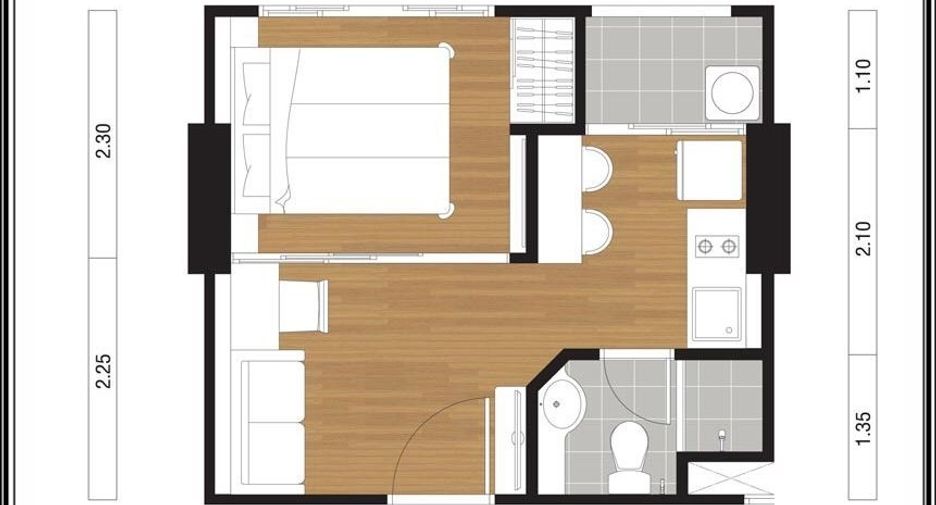 À louer 1 chambre condo à Pak Kret, Nonthaburi