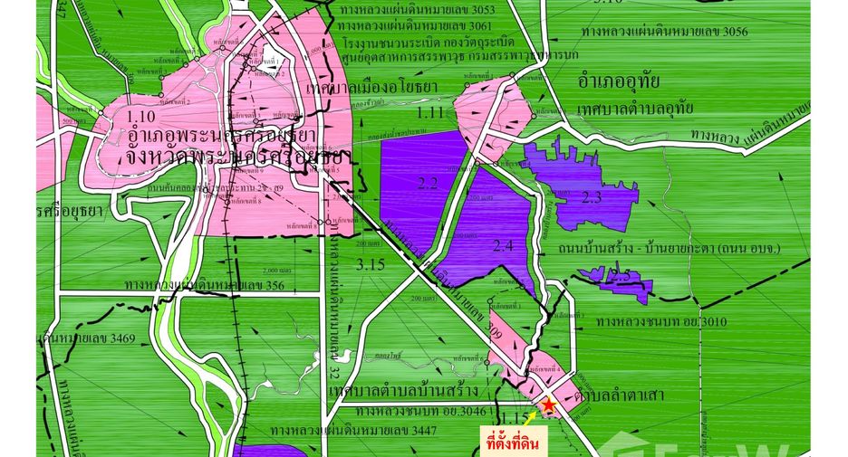 For sale land in Wang Noi, Phra Nakhon Si Ayutthaya
