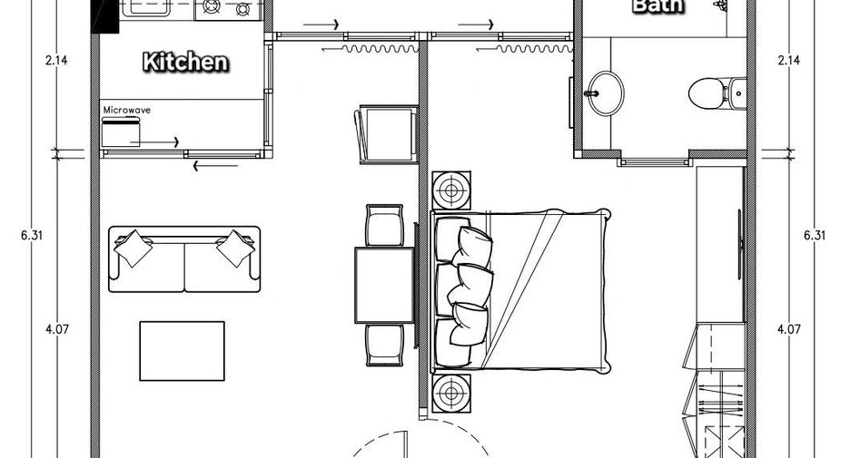 For rent 1 bed apartment in Suan Luang, Bangkok