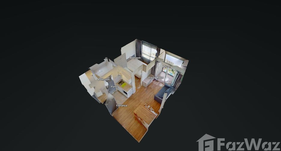 Wohnung zur Miete mit 1 Zimmer in Huai Khwang, Bangkok