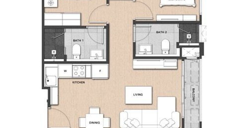 For rent 2 bedrooms condo in Phaya Thai, Bangkok