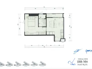 Condo en alquiler de 1 habitaciones en Chatuchak, Bangkok
