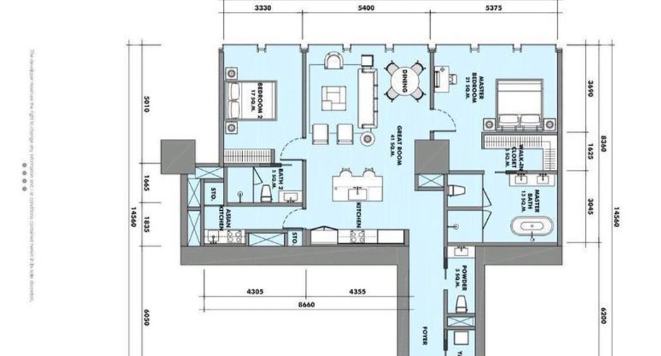 Condo en alquiler de 2 habitaciones en Sathon, Bangkok