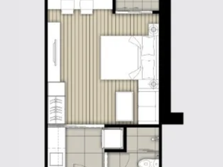 Condo en alquiler de estudio en Huai Khwang, Bangkok