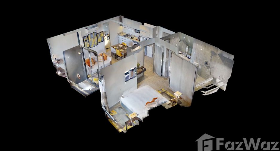 For rent 2 bedrooms condo in Huai Khwang, Bangkok