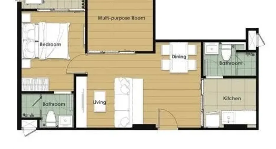 For rent 2 bedrooms condo in Phaya Thai, Bangkok