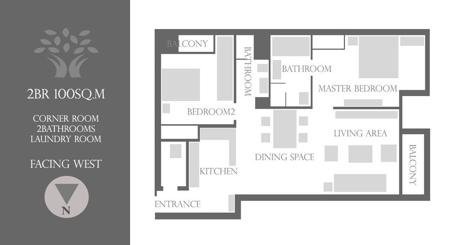 For rent 2 bedrooms condo in Watthana, Bangkok