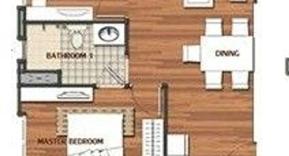 For rent 2 bedrooms condo in Huai Khwang, Bangkok