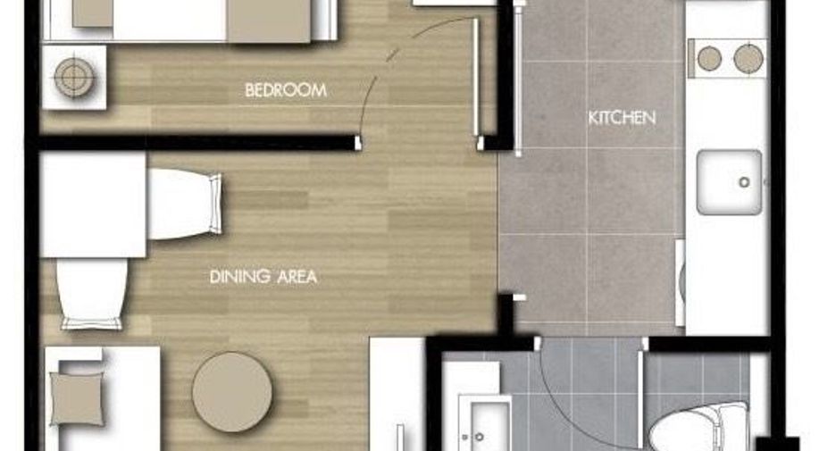 Wohnung zur Miete mit 1 Zimmer in Yan Nawa, Bangkok