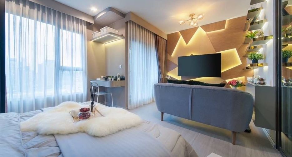 For rent studio condo in Huai Khwang, Bangkok