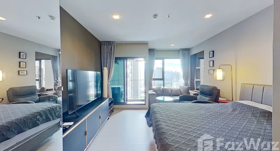 For rent studio condo in Huai Khwang, Bangkok