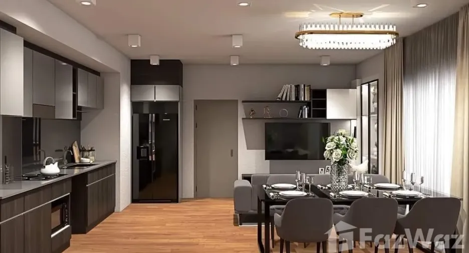 Condo en alquiler de 2 habitaciones en Huai Khwang, Bangkok
