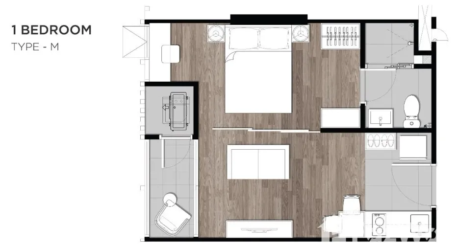 For sale 1 bed condo in Suan Luang, Bangkok