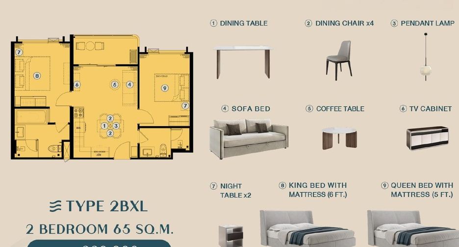 Condo en venta de 2 habitaciones en Thalang, Phuket