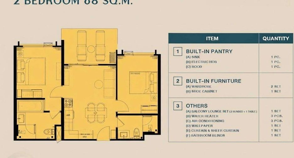 For sale 2 bedrooms condo in Thalang, Phuket