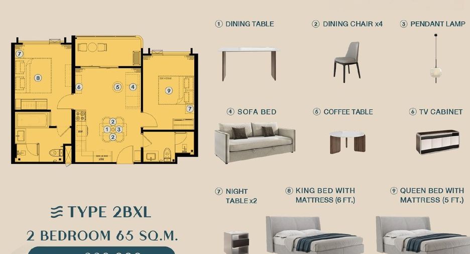 For sale 2 bedrooms condo in Thalang, Phuket