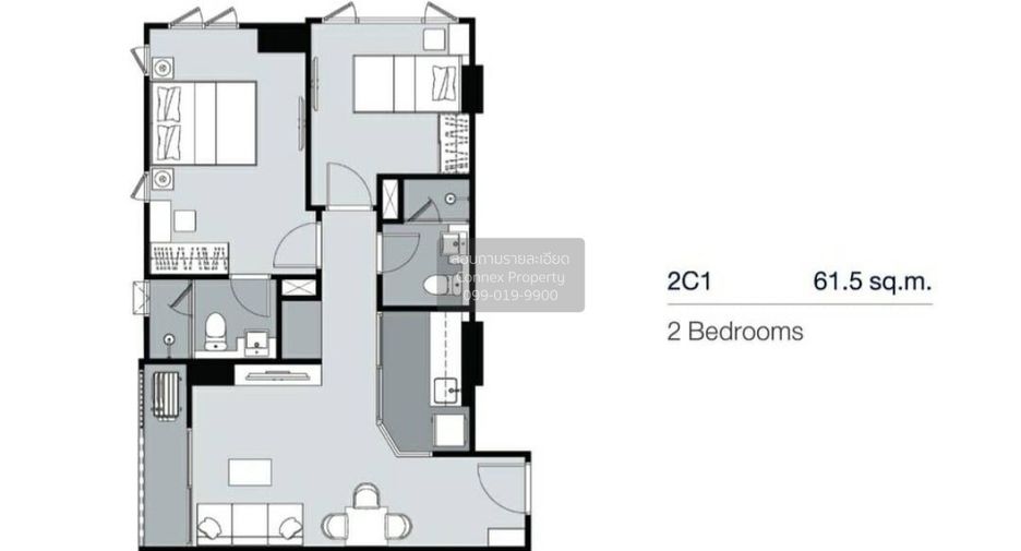 For sale 2 bedrooms condo in Bangkok Yai, Bangkok