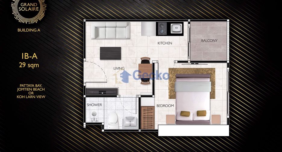 For sale 1 Beds condo in Bang Lamung, Chonburi