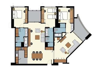 Condo en alquiler de 3 habitaciones en Bang Kho Laem, Bangkok