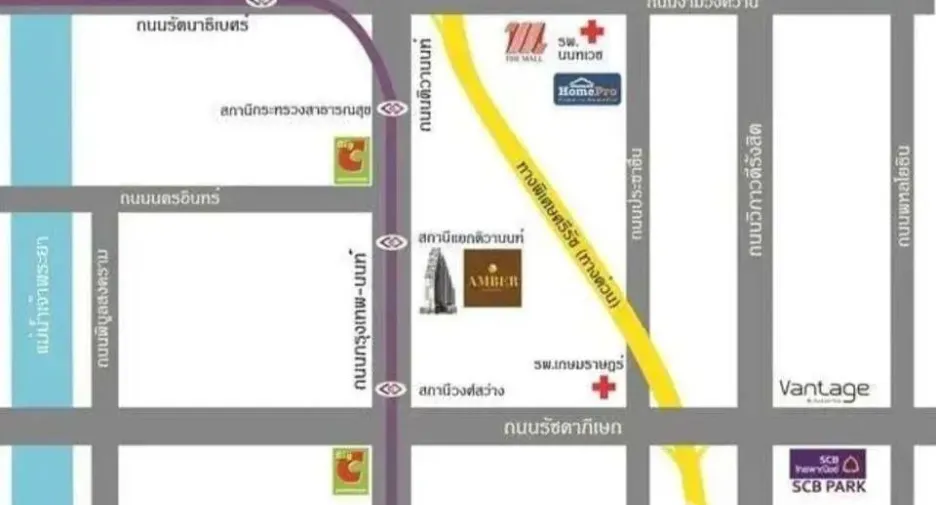 For rent 1 bed condo in Mueang Nonthaburi, Nonthaburi