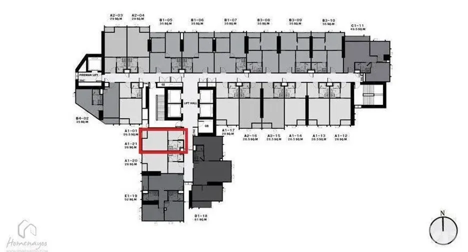 Condo en alquiler de 1 habitaciones en Chatuchak, Bangkok