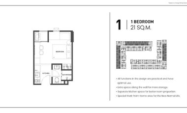 For sale 1 bed condo in Huai Khwang, Bangkok