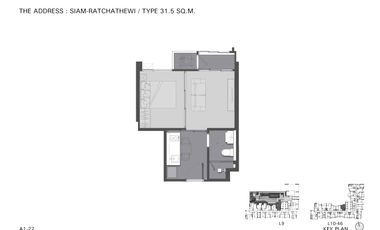 À vendre 1 chambre condo à Ratchathewi, Bangkok