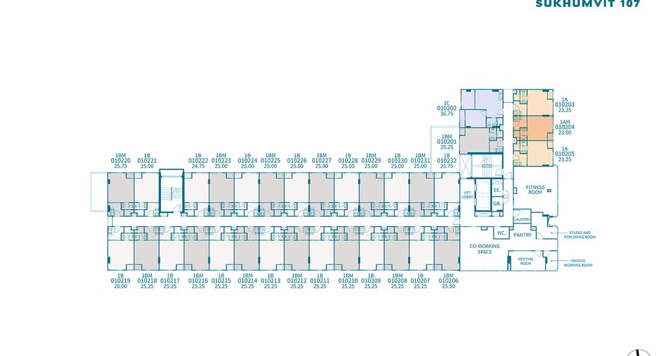 For sale 1 bed condo in Mueang Samut Prakan, Samut Prakan