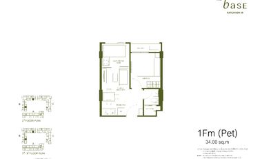 À vendre 1 chambre condo à Din Daeng, Bangkok