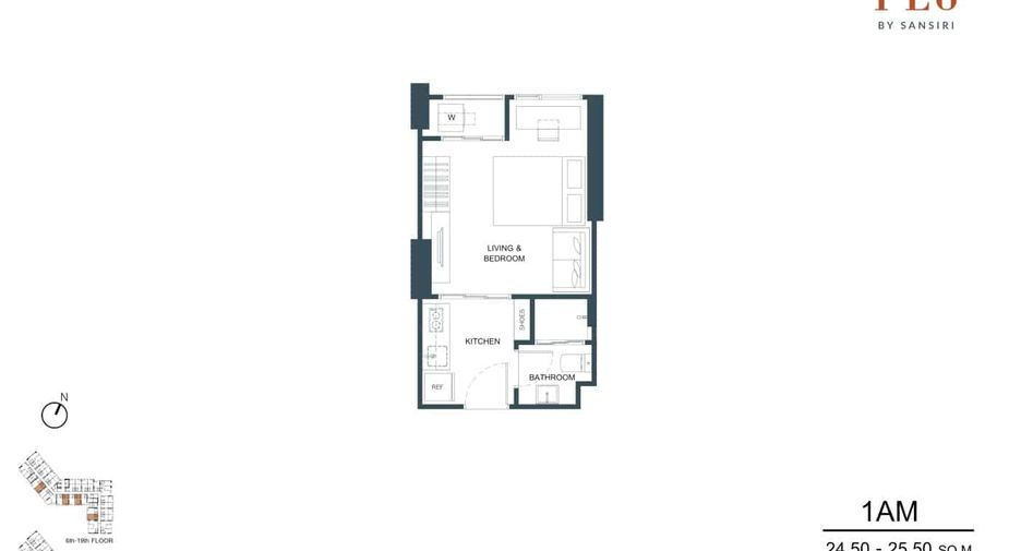 Wohnung zum Kauf mit 1 Zimmer in Khlong San, Bangkok